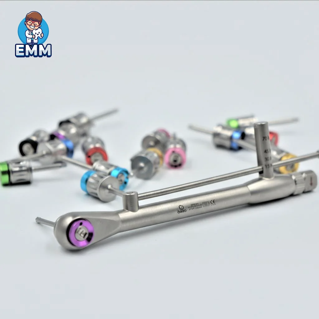Universale Instrumentum Dentalium pro Implantis, Scalpella Torquentia et Claves Torquentes 203A5 pro Tractatione Dentali.