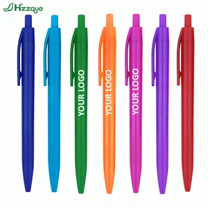Promotional Multicolor Pen with Custom Logo 1.0mm Plastic Ballpoint Pen Set Novel Business for Gift