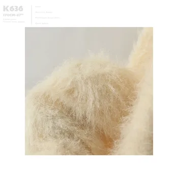 Fashion Fabric Soft Stretch Imitation Animal Silk Hair Texture Plush Fabric For Children's Clothing Sweaters Bags Jackets Skirts