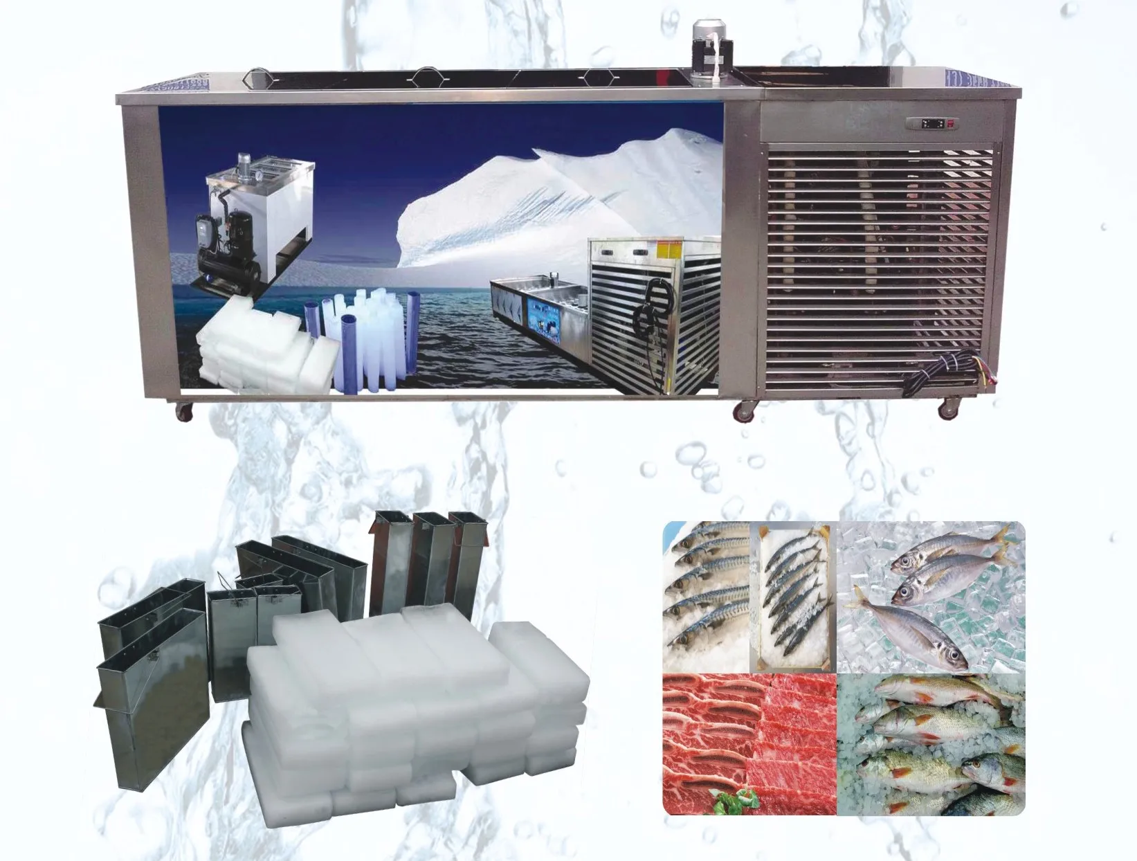 High Output Tube Block Ice Plant Machines Stainless Steel Block Ice