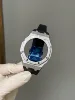 Silver Case+Black Strap