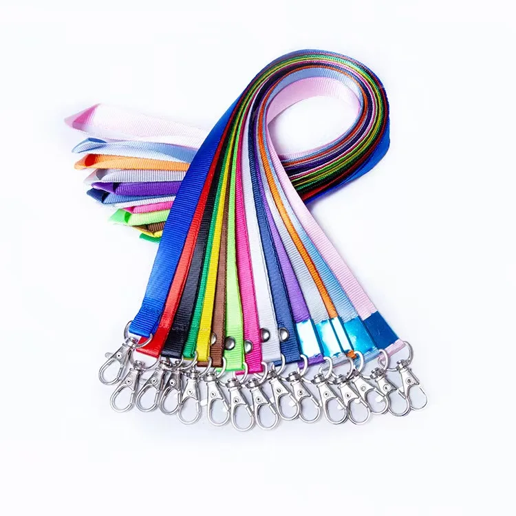 Wholesale Polyester Nylon Phone Lanyard with Thumb Hook Clip Embossed Printing and Woven Logo Sublimation Neck Strap preview 2