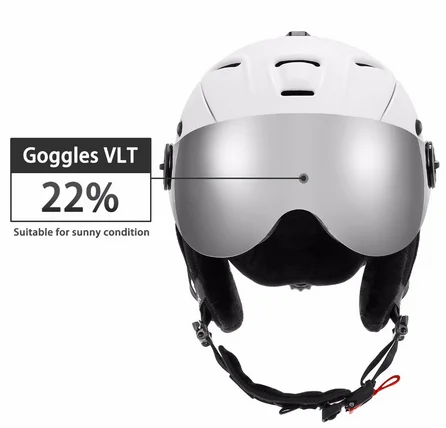 Moon Custom Ski Helmet with Adjustable Visor | Durable PC/EPS