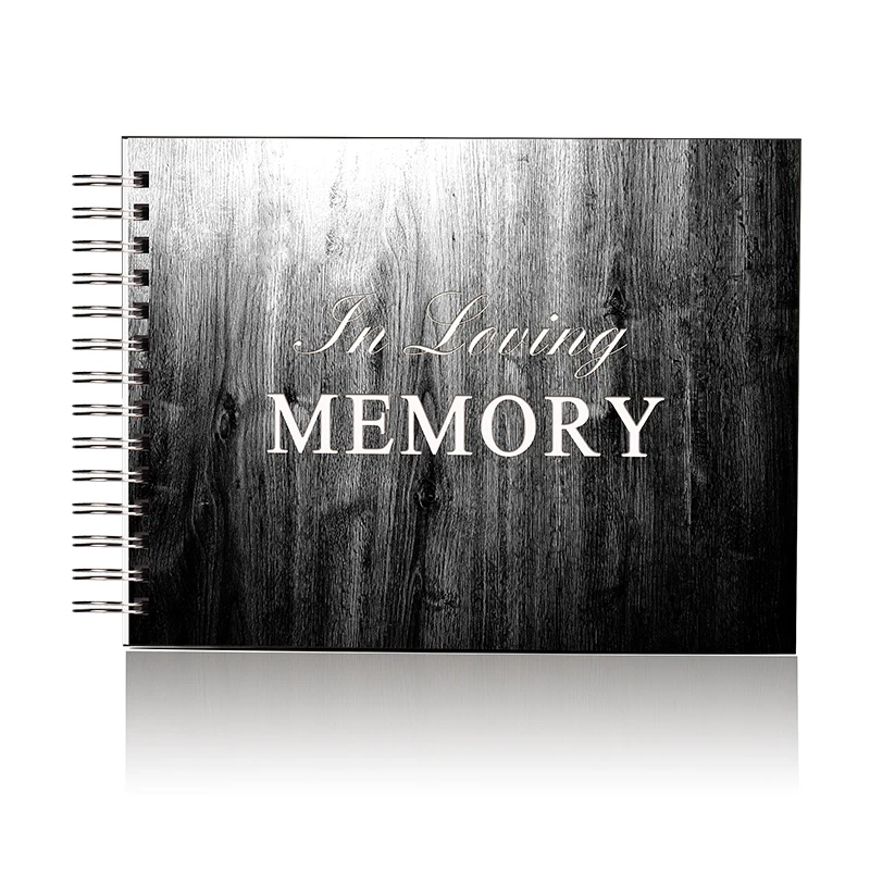 Funeral Guest Book Set Memories Book Frame Alternative Celebration of Life Guest Check Book for Funeral Memorial Service