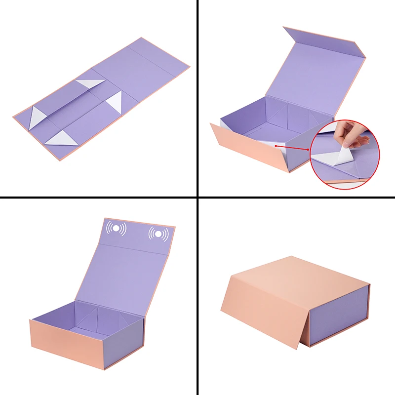 Custom Colorful Boxes With Magnetic Lid Gift Box Packaging Paper Magnet Closure Caja De Con Iman Rigid Cardboard Cosmetic Box factory