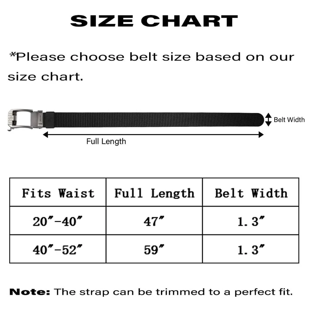 High Quality Training Men Outdoor Nylon Web Tactical Belt with Automatic Slide Buckle Adjustable Ratchet Belt