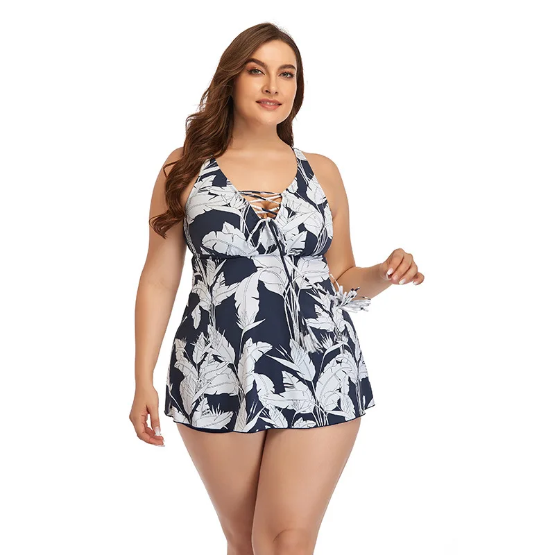 2023 Fat Women's Plus Size Swimsuit Fashion 2 Piece 3xl Swimwear ...