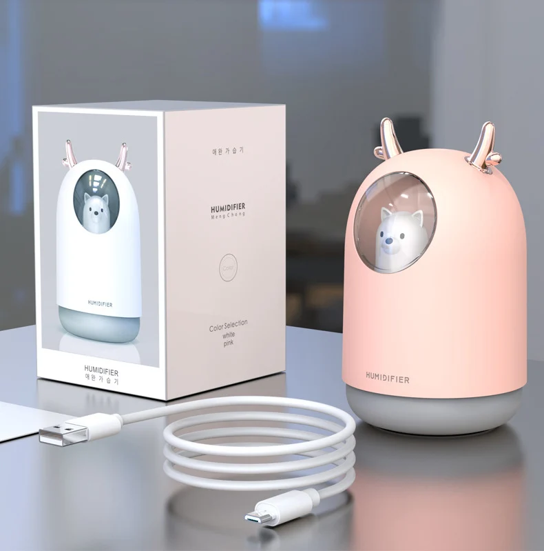 Mini Adjustable Aromatherapy USB Led Light Air Diffuser Home Appliance Essential Oil Deer Humidifier