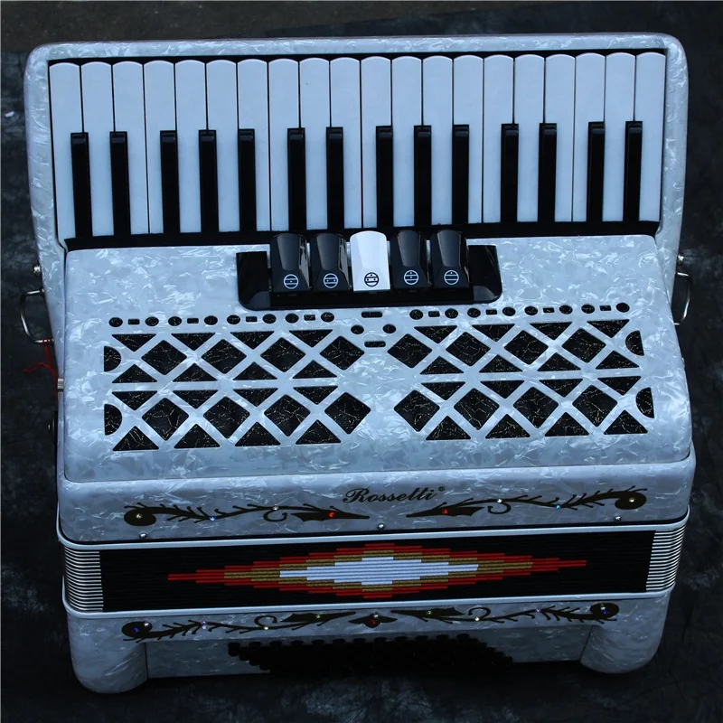 YW847 Parrotブランド34Key 72低音キーボードアコーディオン