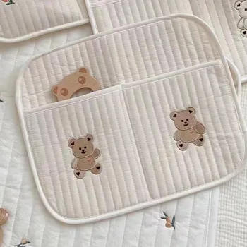 Factory Personalized Simple and Cute Pure Cotton Quilted Children's Storage Bag Diaper Storage Bag