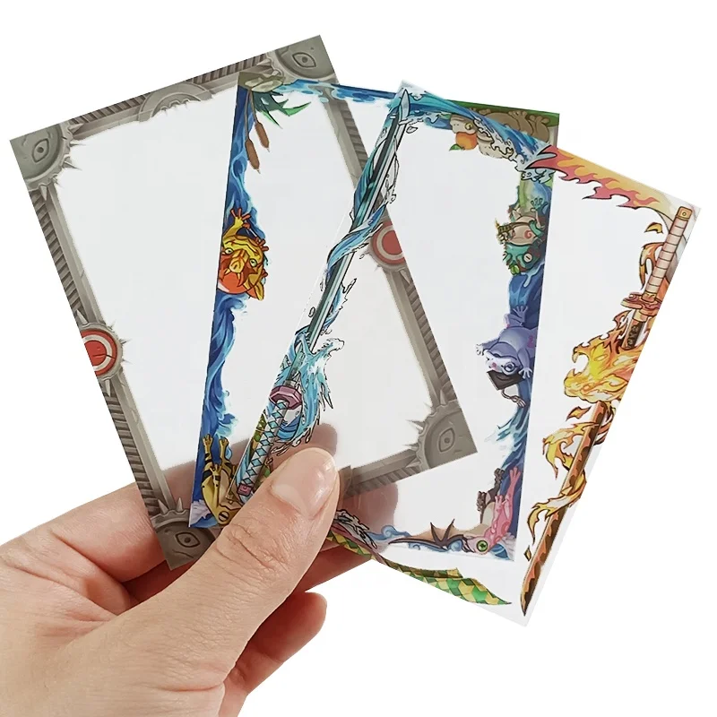 Custom Borders Clear Plastic Card Sleeves Yugioh Art Card Sleeves MTG Game Card Printing
