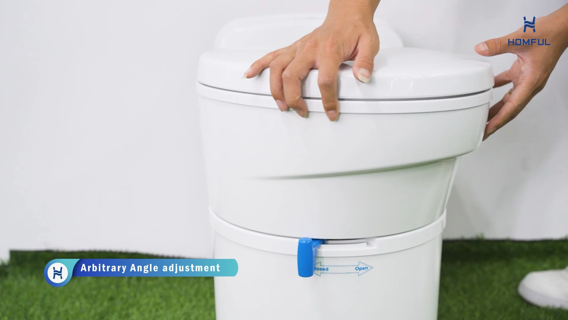 Homful Caravan Electric Lightweight Pp Camping Toilet Rotatable