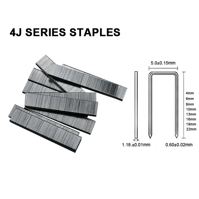 Factory Outlets Custom 4J Series 422J Common U Shape Furniture Staple Wire Iron Pneumatic Gas Nails for Chair