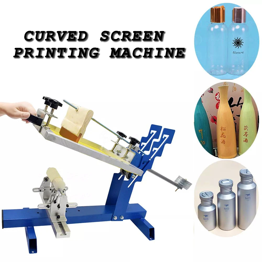 Cheap Price Manual Curved Silk Screen Printer Coffee Cup Printing