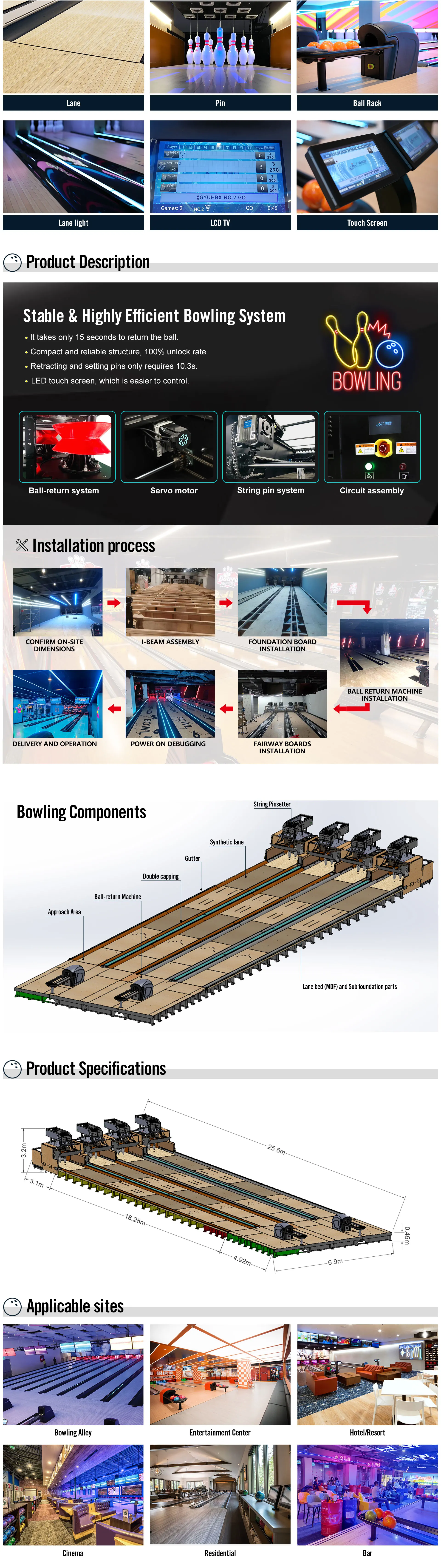 Entertainment Center Professional Bowling Alley Machine Buy