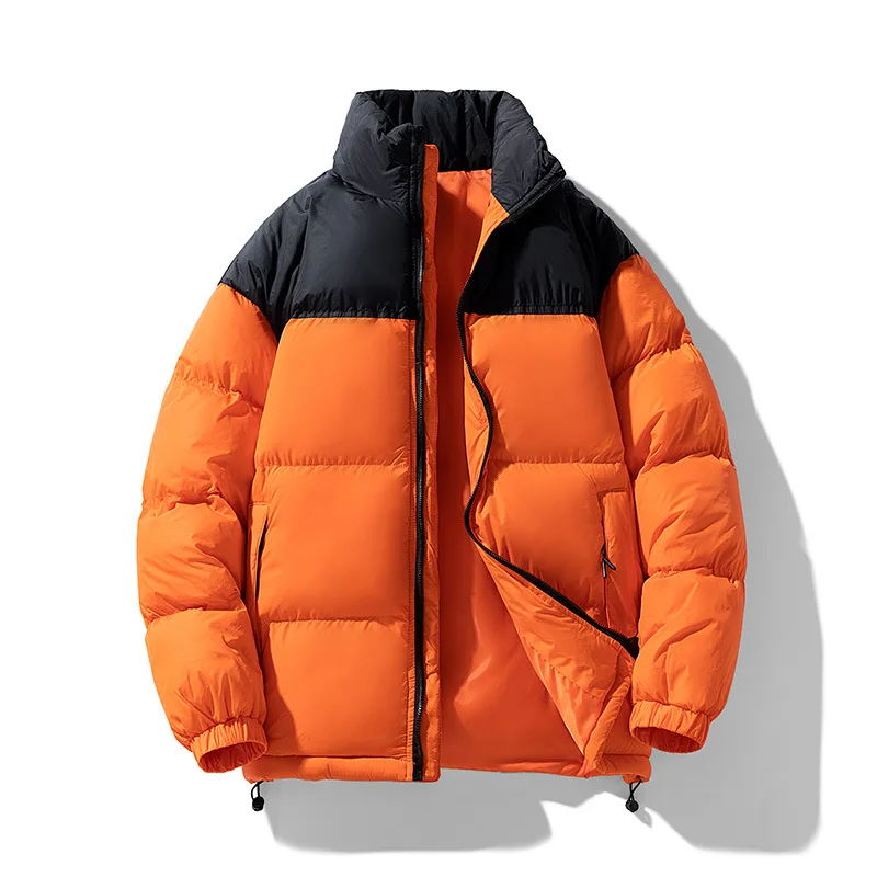 Alibaba Shiny Orange Bubble Coat Wholesale Zip Up Cotton Padded