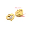 Strass a forma di cuore cavo da 16 mm, foro singolo da 1,6 mm, oro 07.