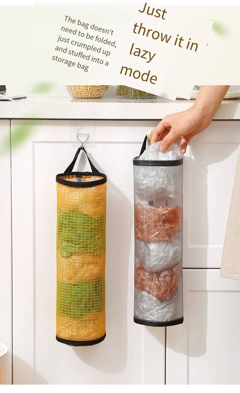 Kitchen garbage bag storage Hanging storage Sundries bag portable extractor plastic storage box details