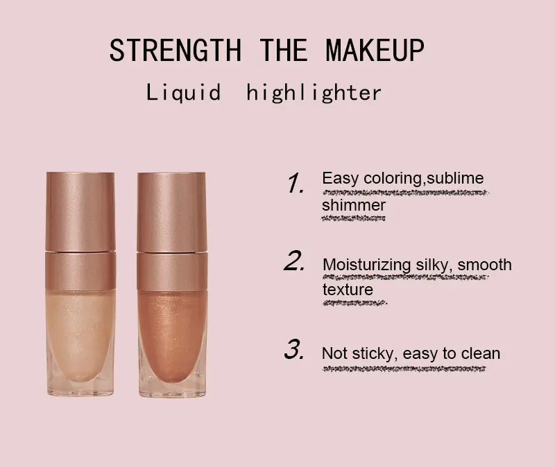 Private Label Long Lasting Shimmer Cream Highlighter High Gloss Both