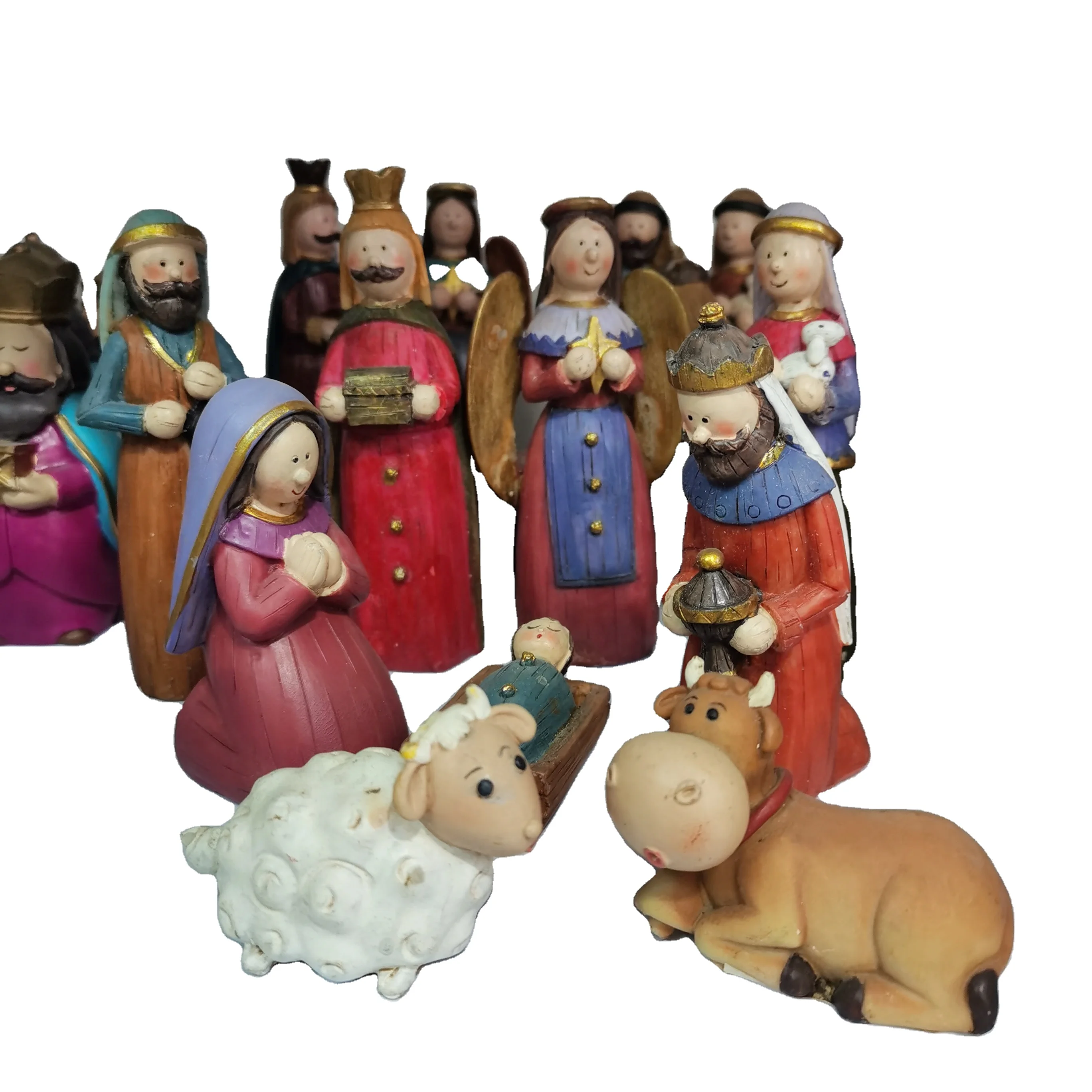 Nativity Set Scene Christmas Figurines Miniatures 11 Piece 8 Inch Baby