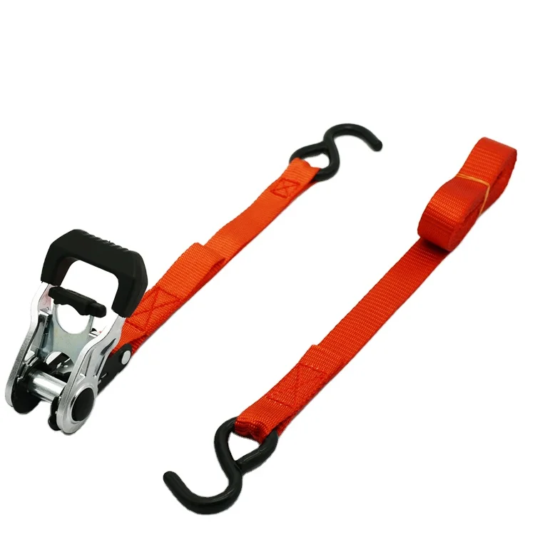 1inch 10ft 2 Pack Polyester S Hook Aluminum Alloy Ratchet 800 Kg Straps ...