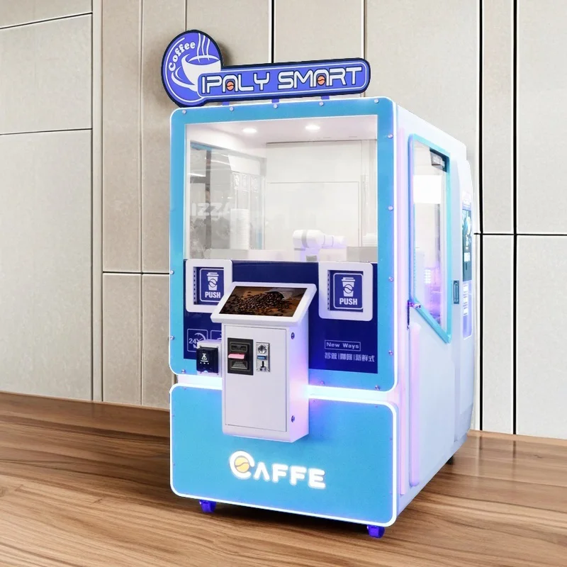 Smart and Coffee Vending Machine Fully Automatic for Business Robot Vending Machine Coffee Tea Bean with Card Operated Prices