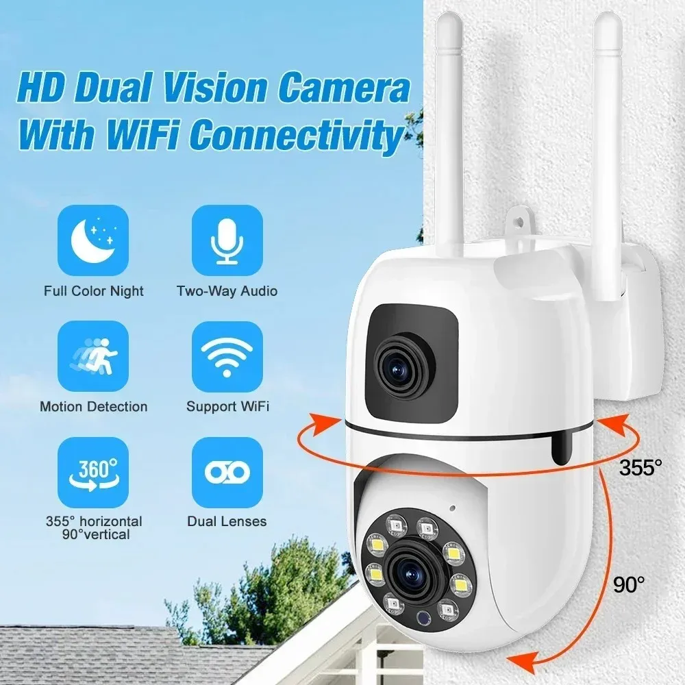 Yi IOT 4MP Dual Lens PTZ WiFi Security Camera System with Remote