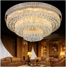 Оптовая продажа, современные люстры, потолочные светильники разных размеров для вестибюля отеля K9, хрустальные светодиодные потолочные светильники класса люкс