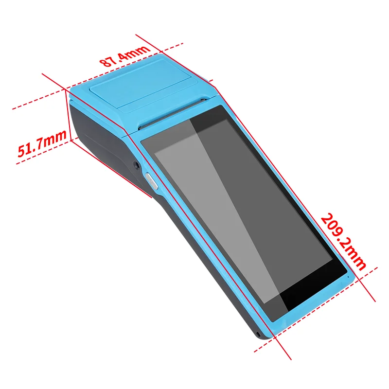 5.5 Inch Free SDK Q2 Wireless Mobile Pos Terminal Betting Machine with 58mm Thermal Printer