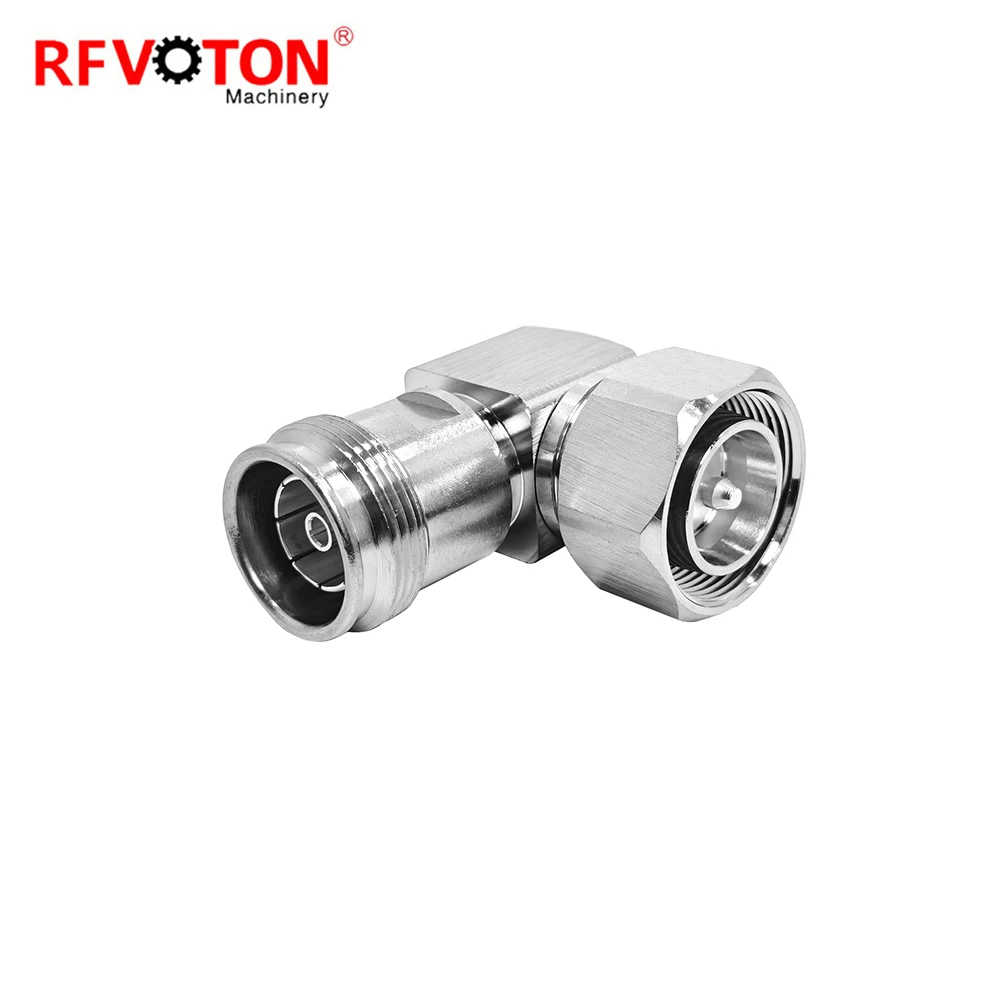 Zavod 4.3-10 Mini DIN 4.3/10 L20 ayol uchun 4.310 erkak uchli RA o'ng burchakli tagaka 90 gradusli moslama koaksial ulagich (rf)