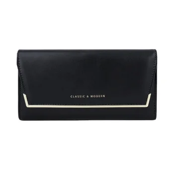 2024 New Long Women's Wallet Solid Color Multi functional Handbag