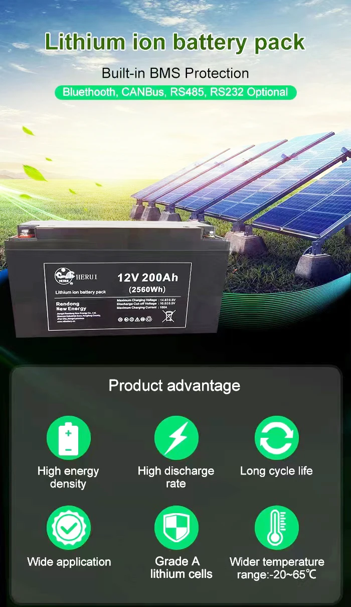 High-quality Lithium Ion Batteries 12v 200ah Solar Battery Rv Camping ...