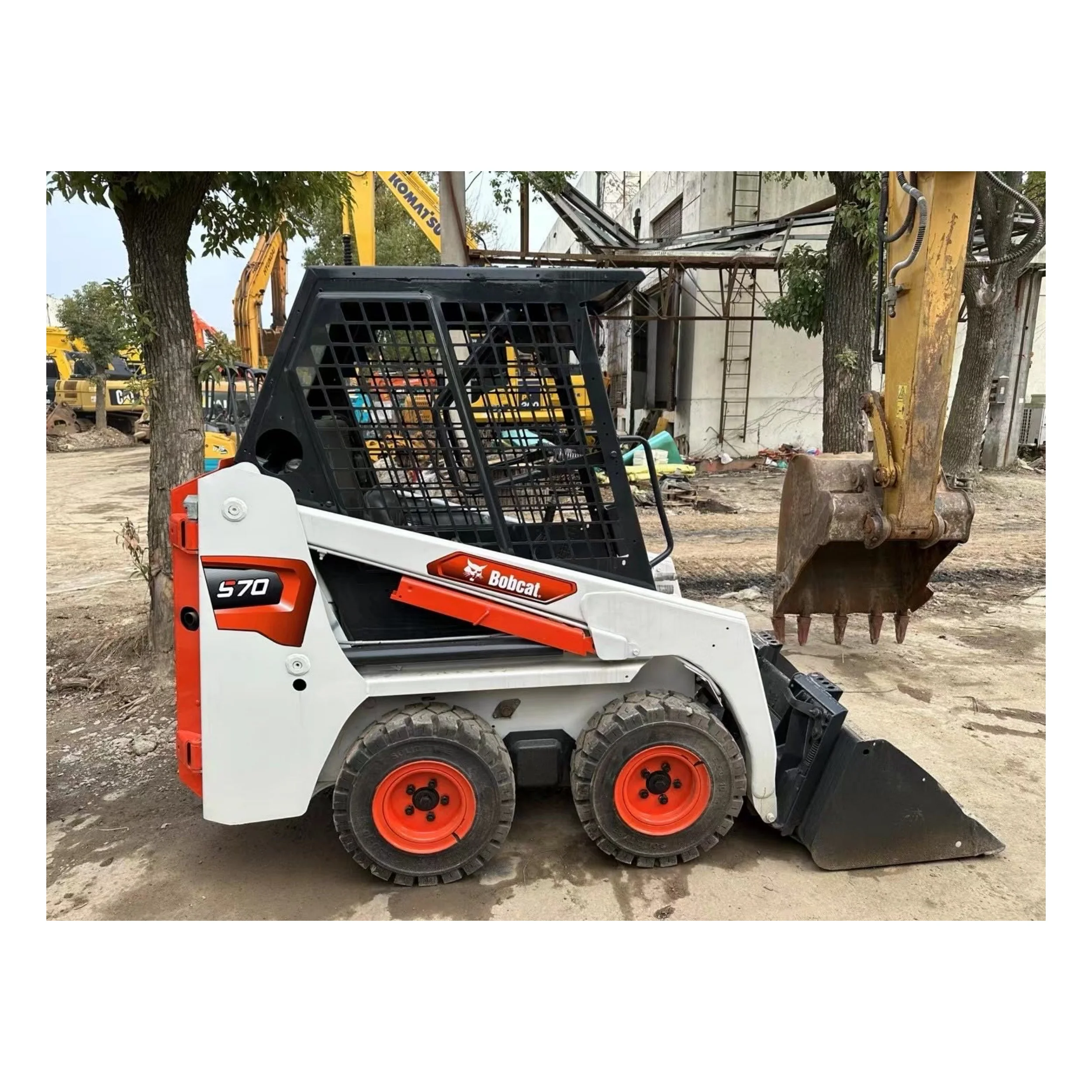 Used Wheel Skid Steer Loader With Kubota Engine Bobcat S70 S130 S300