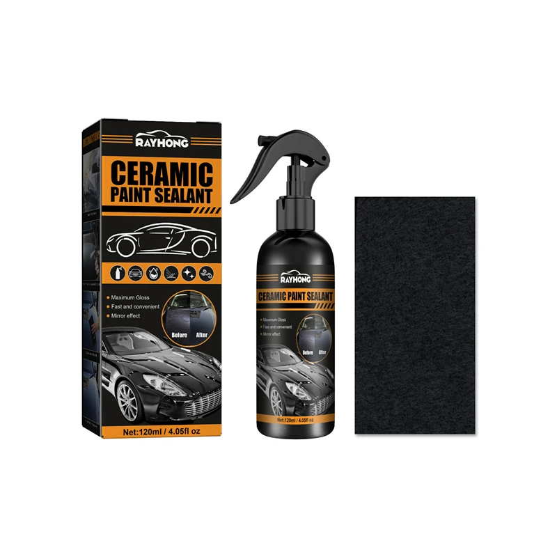 Rayhong Max Gloss Fast Mirror Effect Ceramic Paint Sealant Car Body Windscreen Headlight Rearview Mirror Ceramic Paint Spray