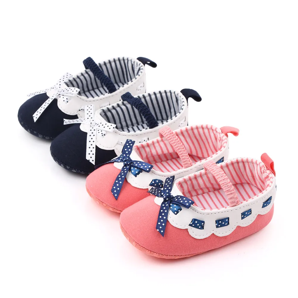 Beautiful Bow-knot Lace Soft Sole Wholesale Baby Girls Shoes for Sale 2025