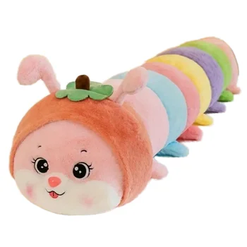 New Rabbit Caterpillar Plush Pillow Cute Long Plush Toy for Kids and Babies Unisex PP Cotton Filled for Home Use