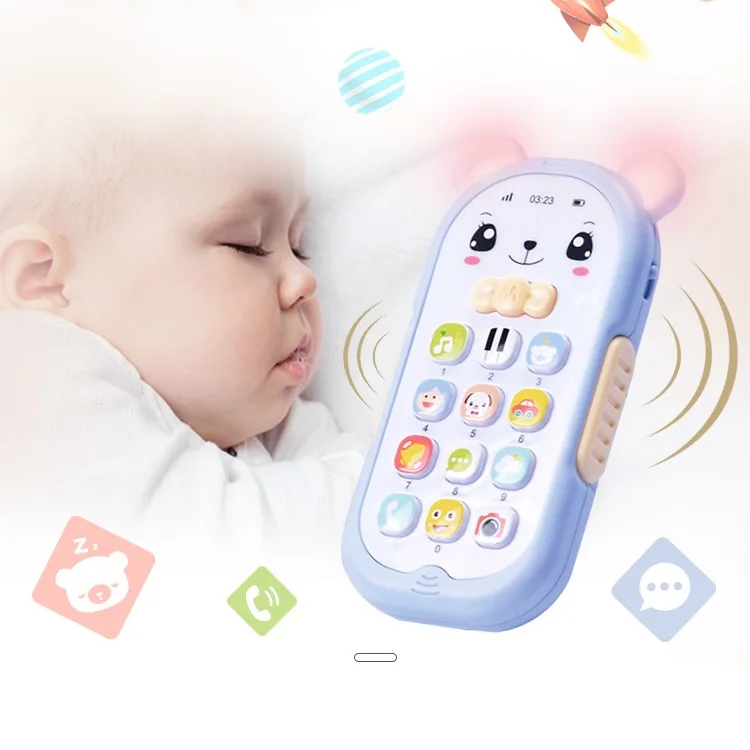 Для смартфона, игрушечный музыкальный разноцветными огоньками Мягкий прорезыватель для зубов помощь во сне образовательная музыкальная плюшевая игрушка для детской 6 видов цветов