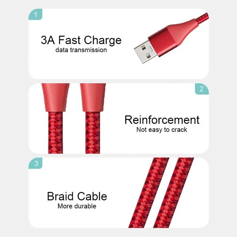 Оптовая продажа с фабрики, цена usb 2,0 3A быстрой зарядки с разъемом типа c для телефона