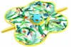 Quatre coins floraux verts