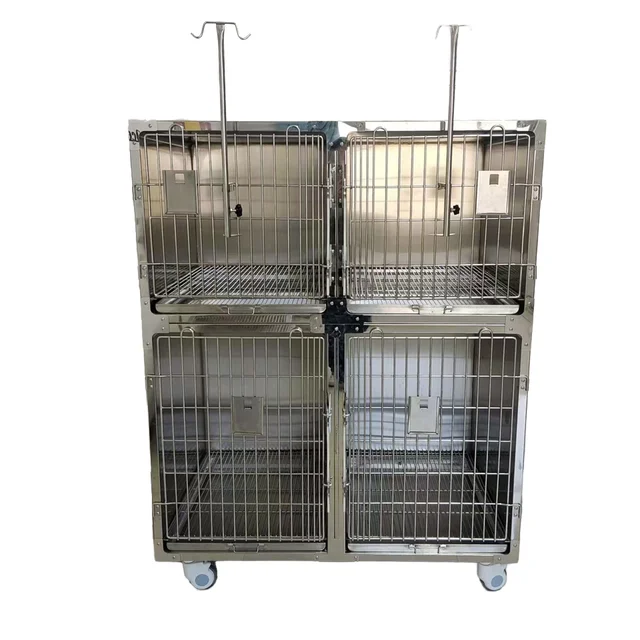 Premium 304 Stainless Steel Veterinary Equipment One-Stop Supplier Dog Cage for Pet Care High Quality Instrument for Pet Owners