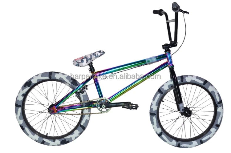 Unique Oil Slick BMX 20 Inch Freestyle Bicycle - Durable Steel