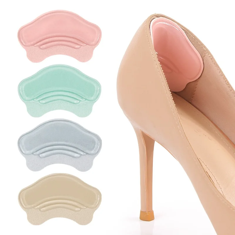 Macaroon Color Silicone Gel Cushion Heel Grips Transparent Rubber