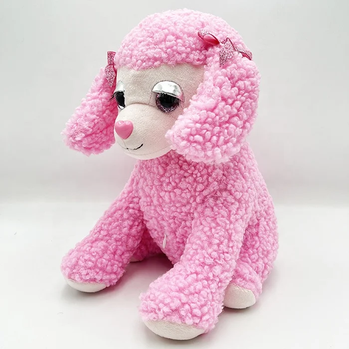 Shenzhen Factory OEM Custom Lovely Soft Stuffed Animals pink Dog Plush