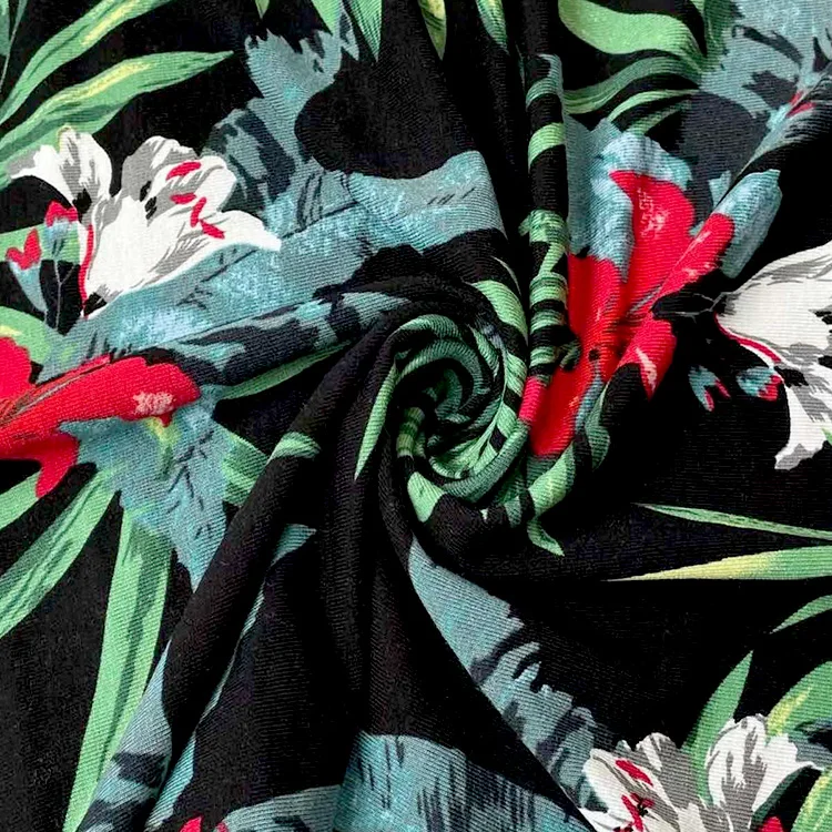 Высокое качество женские трикотажные 95% вискоза 5% спандекс с принтом весеннее и летнее платье для девочек из ткани