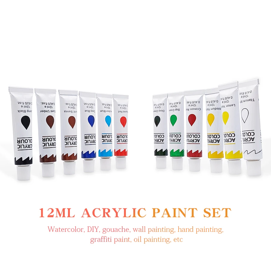 art supply permanent waterproof 12 colors