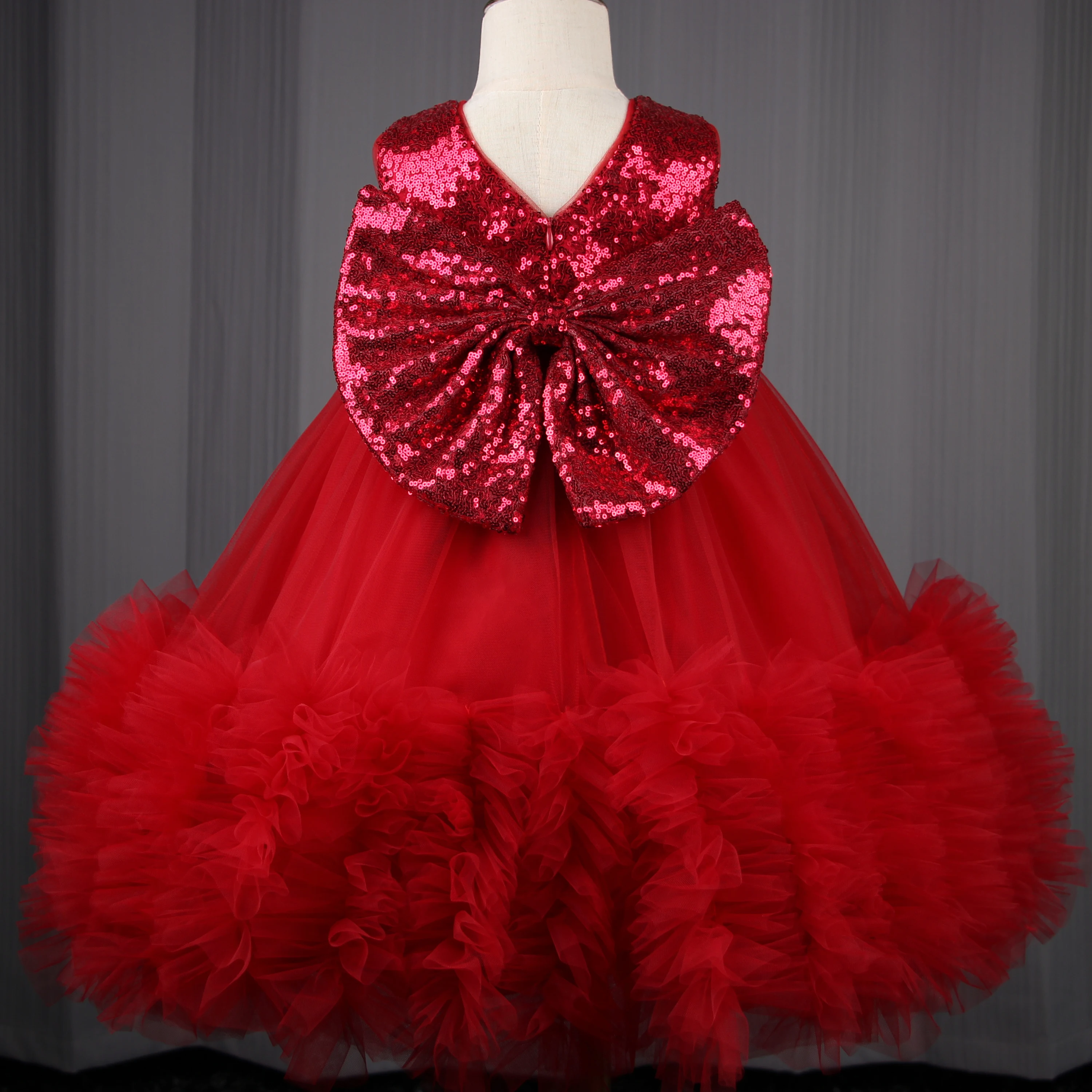 Baby Girl Princess Dress Red 1 | Red Gown 1 Year Baby Girl - Red Baby Girl  Dress 1 - Aliexpress