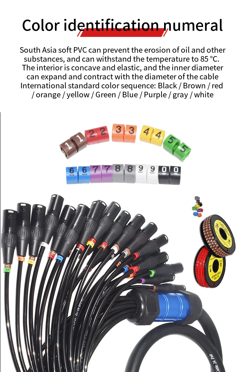 Multichannel Xlr Cable Audio Signal Cable 4/8/12/16/24 Way Stage Light