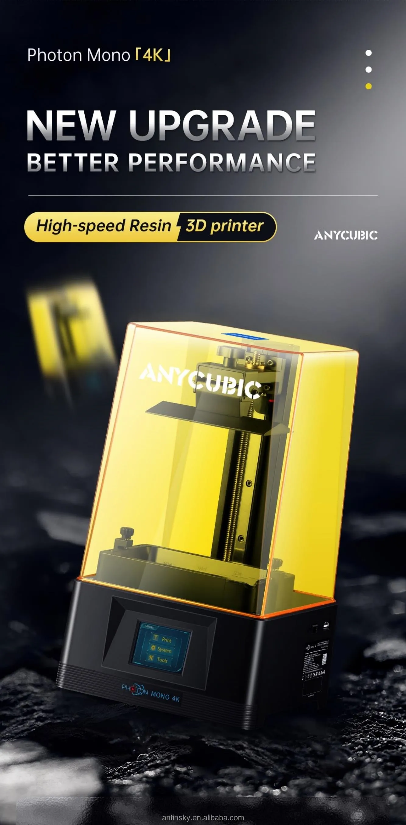 Anycubic Photon Mono 4k Resin Printer 132 80 165 3d Printing Machine