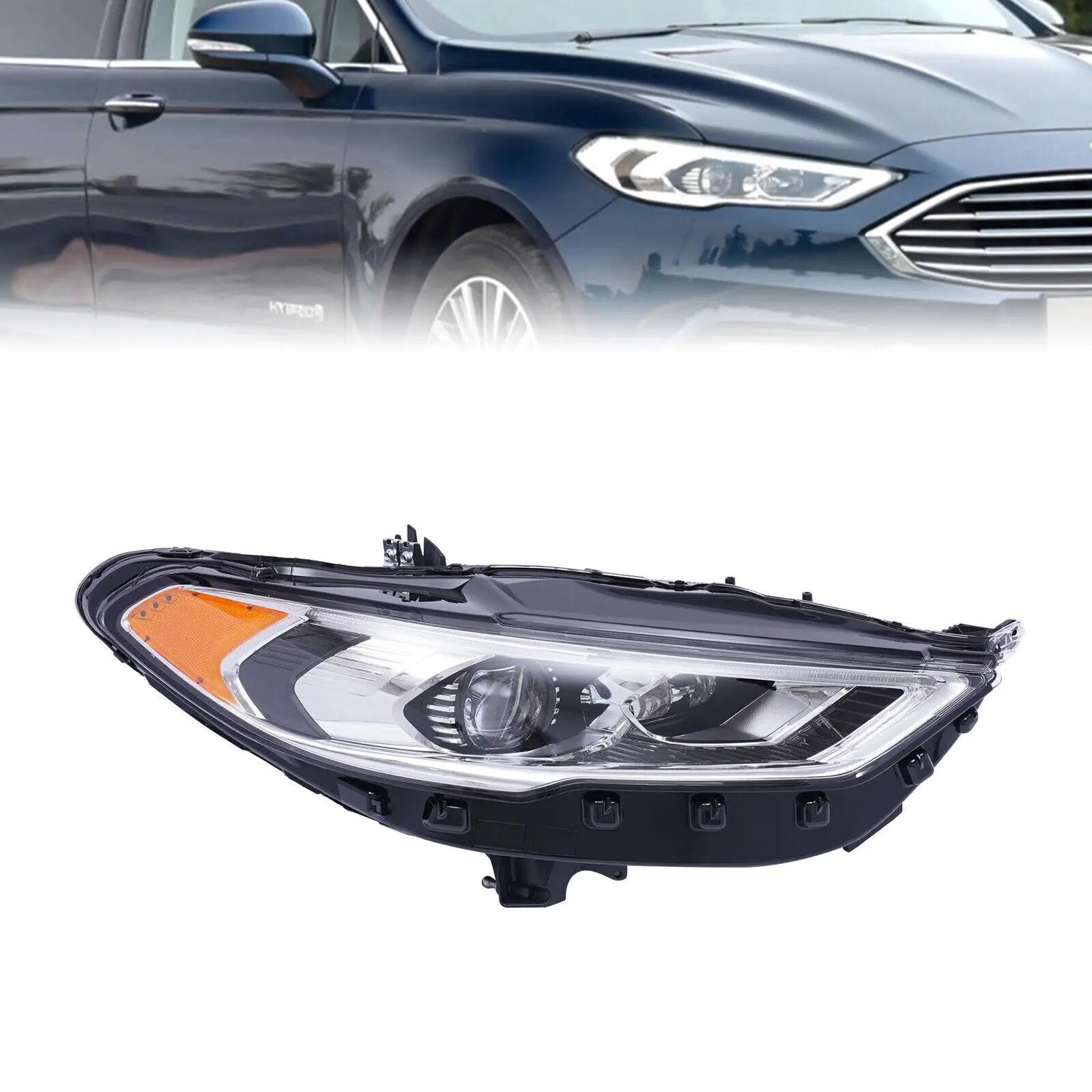 RH LH Headlight Factory sale Full LED Headlamp For 2017-2020 Ford Fusion mondeo