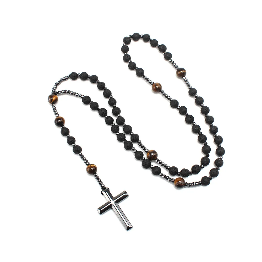 fashion-natural-tiger-eyes-and-lava-stone-beads-splice-hematite-cross